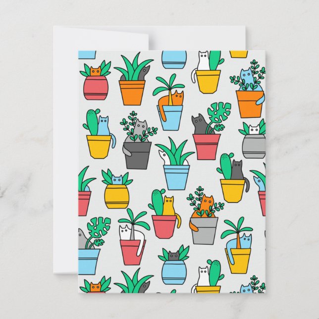 Cats in the flowerpots (Voorkant)