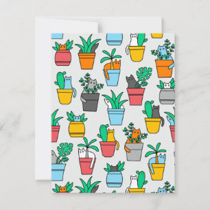 Cats in the flowerpots