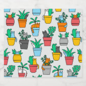 Cats in the flowerpots bier etiket (Enkel label)