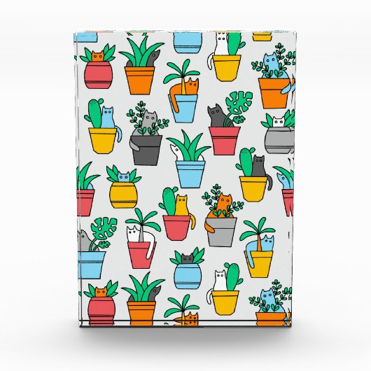 Cats in the flowerpots fotoblokken (Voorkant)