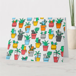 Cats in the flowerpots kaart