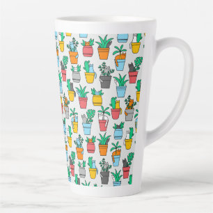 Cats in the flowerpots latte mok