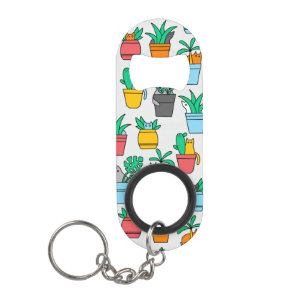 Cats in the flowerpots mini flessenopener