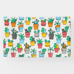 Cats in the flowerpots spandoek