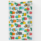 Cats in the flowerpots spandoek (Verticaal)