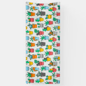 Cats in the flowerpots spandoek (Verticaal)