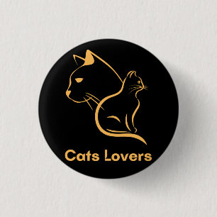 Cats Lover Ronde Button 3,2 Cm