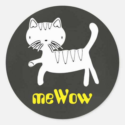 Cat's meWOW Chalk  Goed Werk Sticker (Voorkant)
