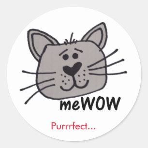 Cat's meWOW Goed Werk Beloning  Sticker