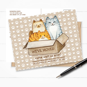 Cats mignons illustration déplacement faire-part
