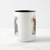 Cat's Modern Simple Cool Grunge Naam en foto Mok (Midden)