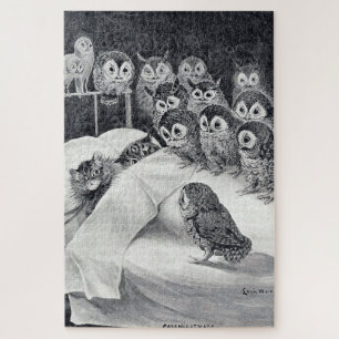 Cats Nightmare Owl Bird, Louis Wain Legpuzzel