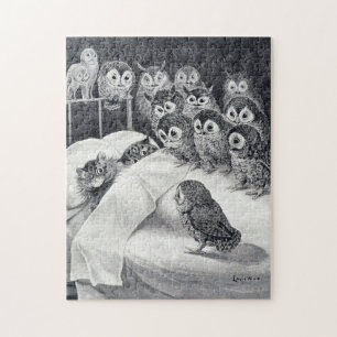 Cats Nightmare Owl Bird, Louis Wain Legpuzzel