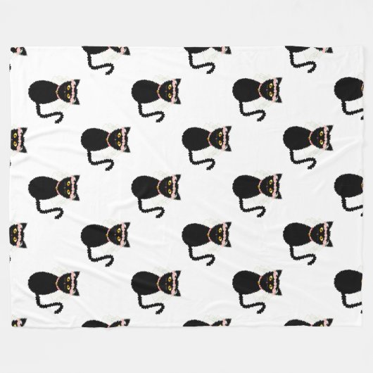 Cats noirs 60x80 Couverture en polaire (Devant (Horizontal))
