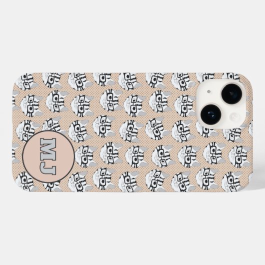 Cats of Cadstudios 2.0 - Beige iPhone / iPad case (Achterkant (horizontaal))