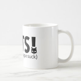 Cat's omdat mensen slokken koffiemok