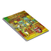 Cats on an Island Vacation in a Tiki Bar Notitieboek (Rechterzijde)