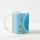 Cats on Blue Coffee Mug – Simple Cat Art  (Gauche)