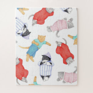 CATS PAJAMAS 16"X20" Gros Puzzle Pièces