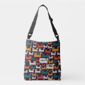 Cats Pattern aangepaste monogram zakken Crossbody Tas (Voorkant)