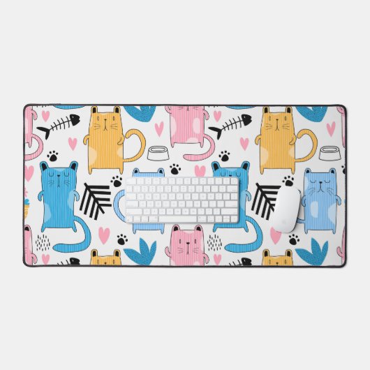 Cats Pattern Bureaumat (Keyboard & Muis)