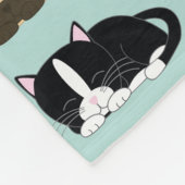 Cats Pattern Fleece Deken (Hoek)