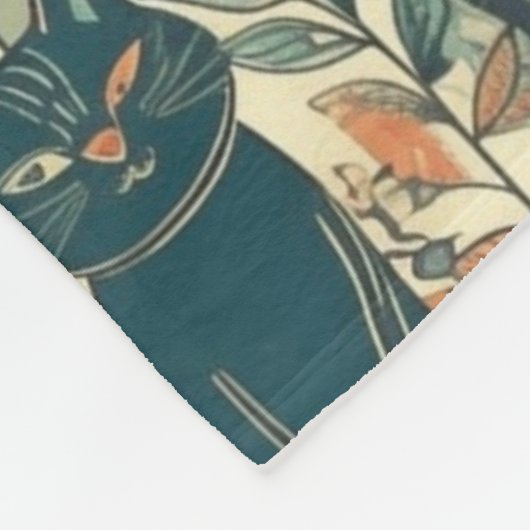 Cats Pattern Fleece Deken (Hoek)