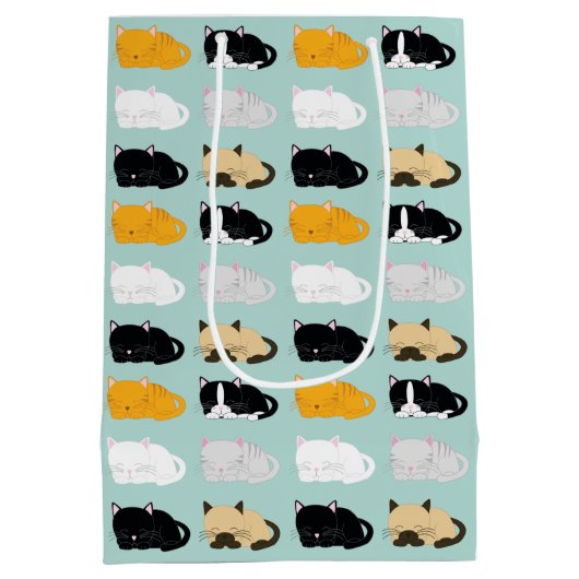 Cats Pattern Medium Cadeauzakje (Achterkant)