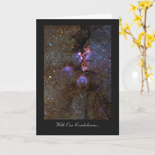 Cat's Paw Nebula - met onze condoleances Kaart (Gele Bloem)