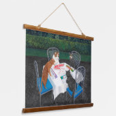 Cats Plays Mahjong Hangend Wandkleed (Gebogen)