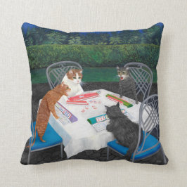 Cats Plays Mahjong Kussen