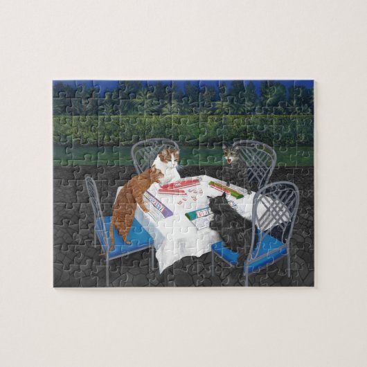 Cats Plays Mahjong Legpuzzel (Horizontaal)