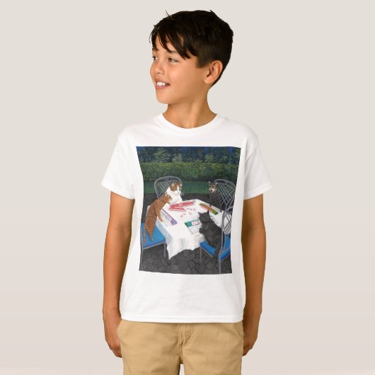 Cats Plays Mahjong T-shirt (Voorkant volledig)
