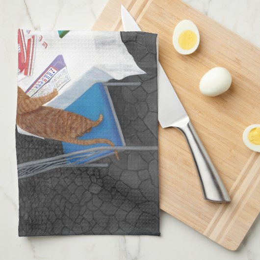 Cats Plays Mahjong Theedoek (Quarter Fold)