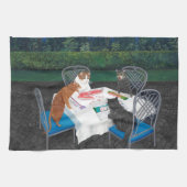 Cats Plays Mahjong Theedoek (Horizontaal)