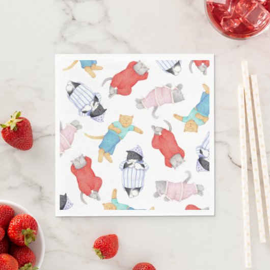 CATS PYJAMA Standaard Luncheon Papieren Servetten (Insitu)