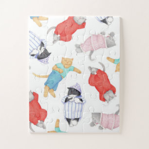 CATS PYJAMAS 11"X14" Grand Puzzle en Pièces