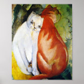 Cats Red White Franz Marc Poster (Voorkant)