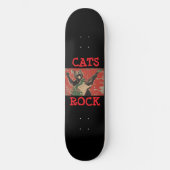 CATS ROCK Kat speelt gitaar skateboard (Voorkant)