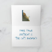 "CATS RULE/CAT NEERGESTREKEN OP ONTLASTING" HUMORI KAART (Binnen)