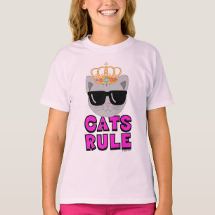 CATS RULE Royal Cat met zonnebril T-shirt
