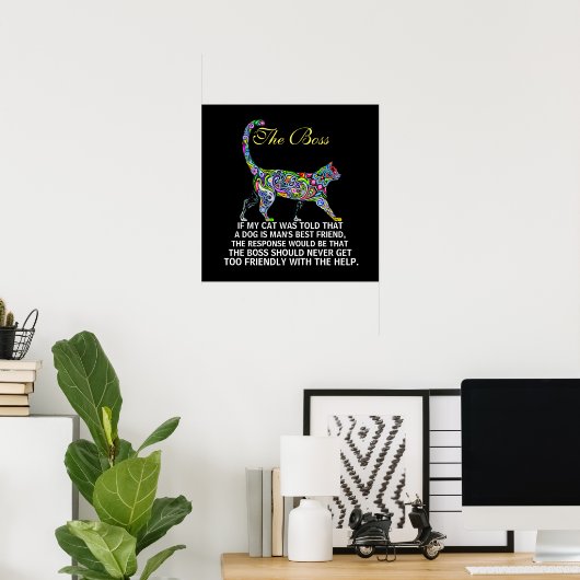 Cats Rule - The Boss - Poster - srf (Thuiskantoor)