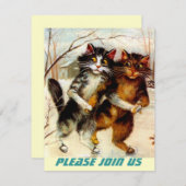 CATS SKATY INVITATION ~ EZ2 PERSONNALISER (Devant / Derrière)