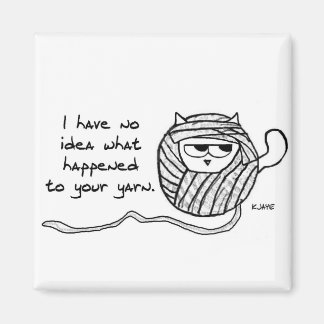 Cats Steal Yarn - Funny Cat Magnet Magneet