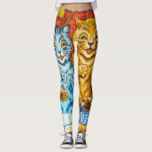 Cats Tea Party by Louis Wain Leggings (Voorkant)