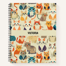 Cats Waterverf Aangepast patroon Notitieboek