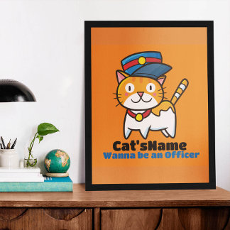 Cat's wil een officier worden poster