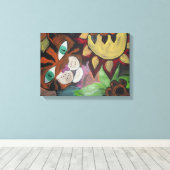 Cat's Wild Garden Canvas Afdruk (Insitu (Houten vloer))