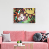 Cat's Wild Garden Canvas Afdruk (Insitu (Woonkamer))