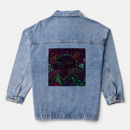 Cat's Wonderland Denim Jacket (Achterkant)